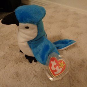 TY Beanie Baby Rocket the Blue Jay Collectible